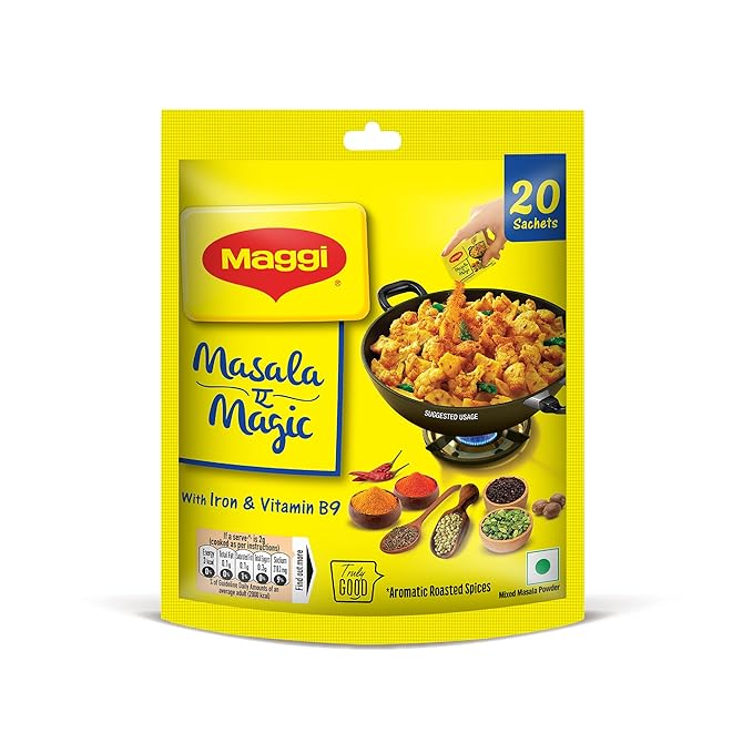 MAGGI Masala-ae-Magic Vegetable Masala, All in One | 120g Pouch (6g x 12 Sachets)
