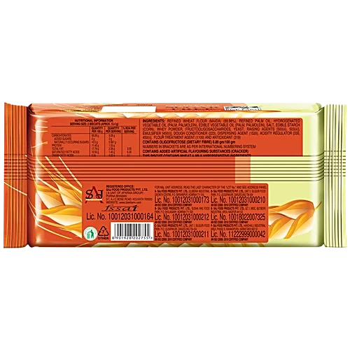 Bisk Farm Sugar Free Biscuits - Cream Cracker, Crunchy, Teatime Snack, 300 g Pouch