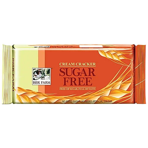 Bisk Farm Sugar Free Biscuits - Cream Cracker, Crunchy, Teatime Snack, 300 g Pouch