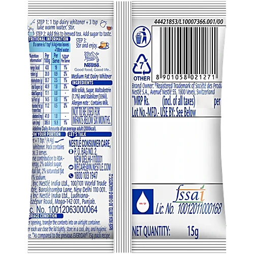 Nestle EveryDay Dairy Whitener, 15 g