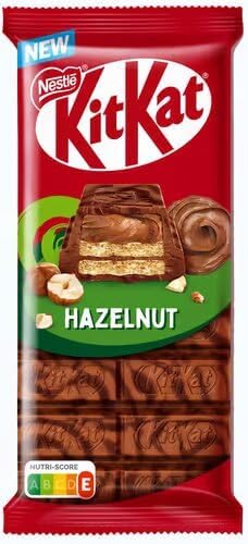 Kit-Kats Hazelnut Chocolate Bar, Milk Chocolate with Wafer Layers, 99g,