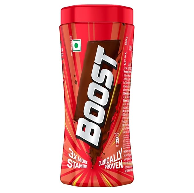 Boost Chocolate Nutrition Drink 500 g Pet Jar|| For 3X stamina - Builds bone & muscle strength