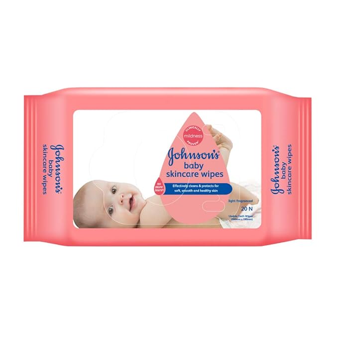 Johnson's Baby Wet Wipes | 60 Wipes | Alcohol & Soap Free | Prevents Rashes & Redness | with 3X Moisturising Lotion | As Mild as Pure Water | Enriched with Glycerin |