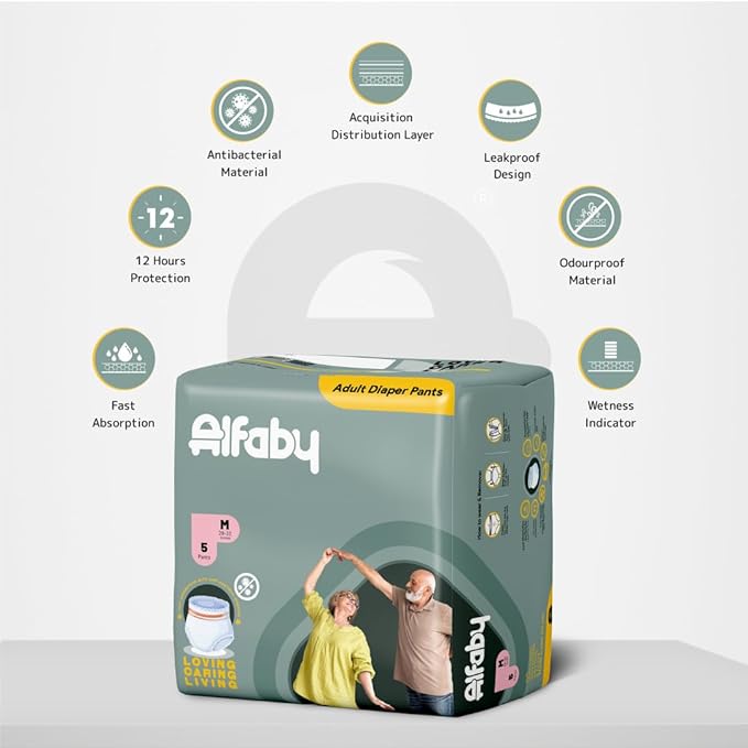 Alfaby Premium Adult Diapers Large -10pcs
