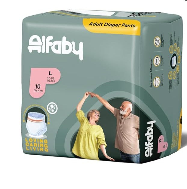 Alfaby Premium Adult Diapers Large -10pcs