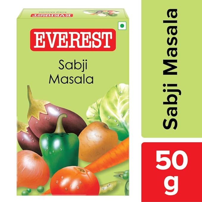 Everest Subji Masala, 50 Gram - Black Pepper,Cardamom,Cumin,Ginger,Nutmeg,Turmeric, Powder