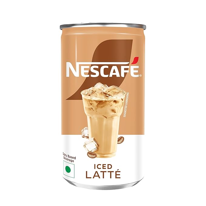 Nescafe Café Style Liquid Cold Coffee Can, Iced Latte, 170Ml