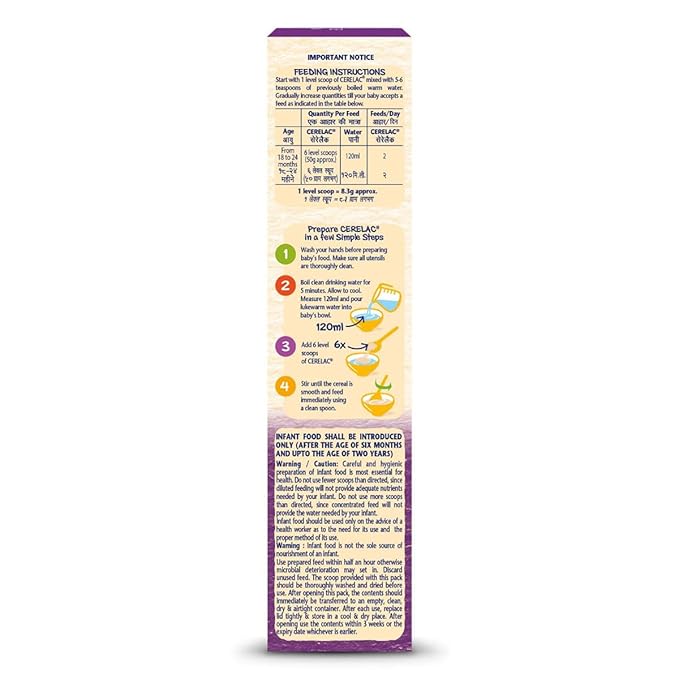 Nestle Cerelac Baby Cereal with Milk Wheat 5 Grains & Fruits Powder, 300 g Refill Pack