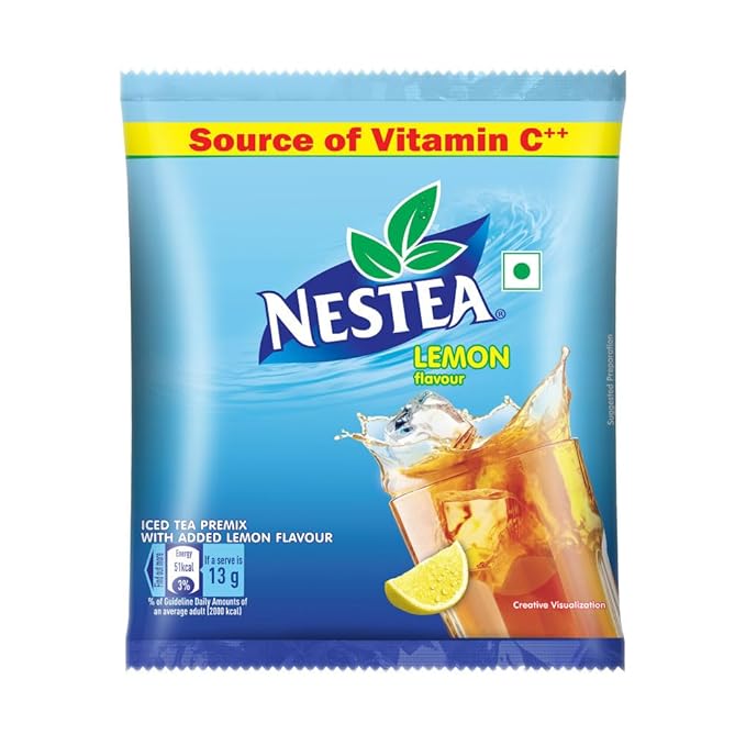 Nestea Powder Instant Iced Tea | Refreshingly Good Taste | Lemon Flavour Made with Nilgiri Tea Leaves | Source of Vitamin C | 400g Pouch