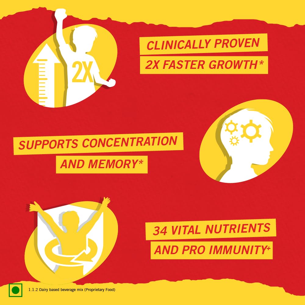 Complan Nutrition Drink Powder for Children, Kesar Badam Flavour, 500 g Jar  + Free Shaker