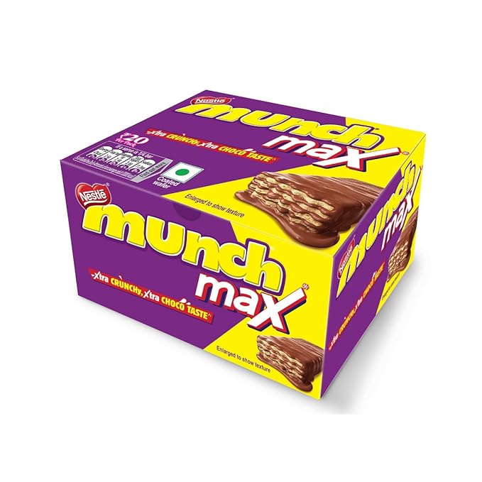 Nestlé Munch Max Choco Coated Crunchy Wafer (24 Units x 38.5g) 924g, Box