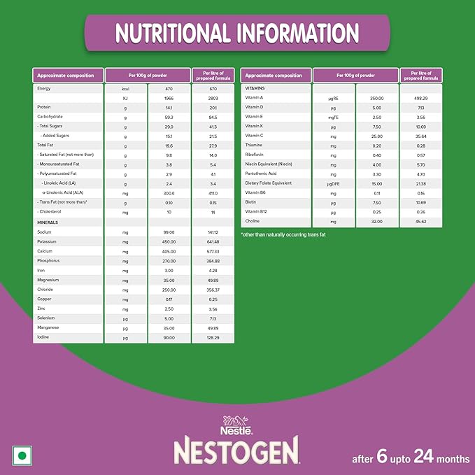 Nestogen 2 Follow-Up Formula for 6+ Months, Calcium & Phosphorus, 400g Box
