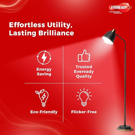 Eveready 12W LED Bulb, Cool White Day Light (6500K), B22 Base, Energy-Efficient, 4kV Surge Protection, Long-Lasting Durability,