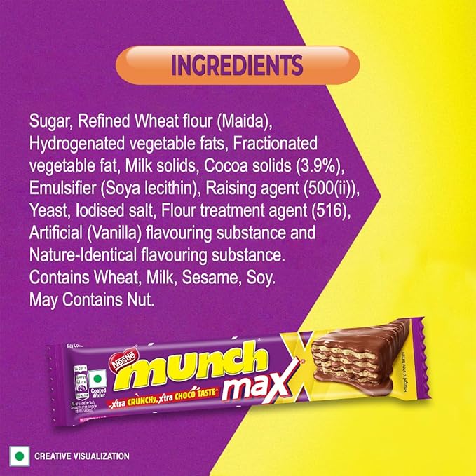 Nestlé Munch Max Choco Coated Crunchy Wafer (24 Units x 38.5g) 924g, Box