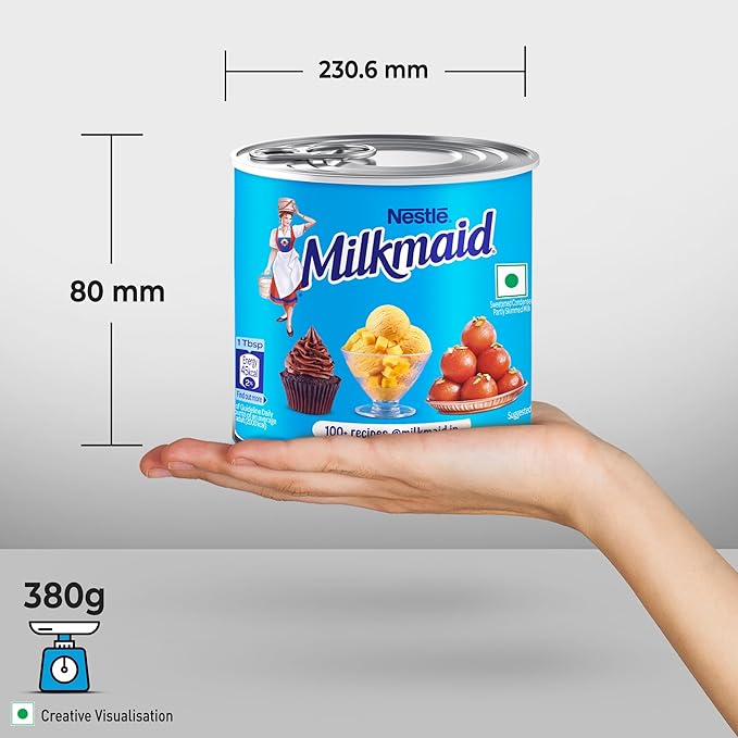 Milkmaid Nestle Partly Skimmed Sweetened Condensed Milk, 380G,Liquid