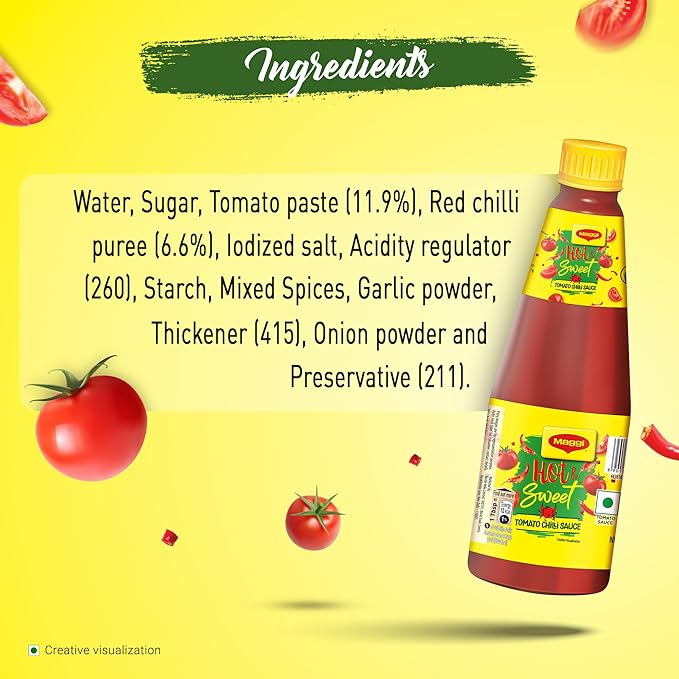 MAGGI Hot & Sweet Tomato Chilli Sauce, Perfect Blend of Tomatoes & Chillies, 1kg