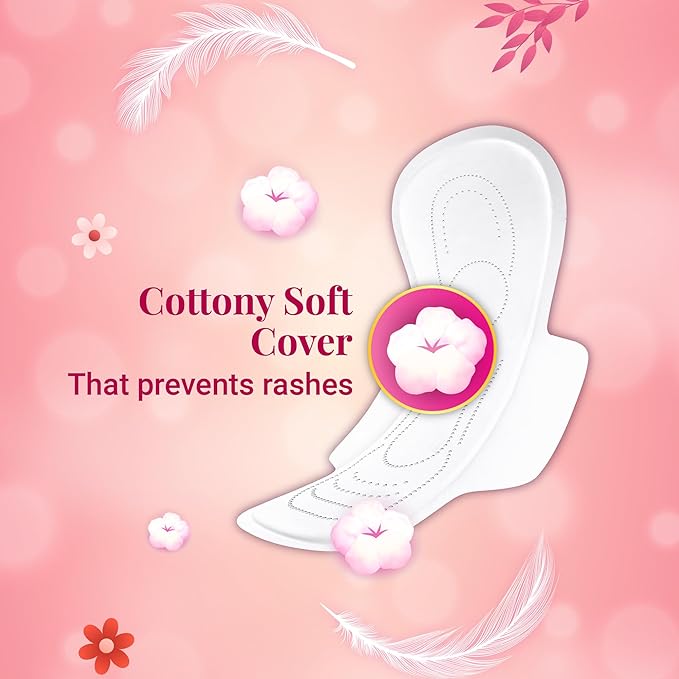 NIINE Naturally Soft Ultra Thin XL+, Sanitary Napkins for HEAVY FLOW with Free Disposal Bags Inside (Pack of 3), (3*6 =18) Pads