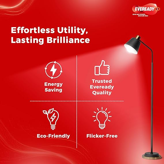 Eveready 9W LED Bulb, Cool Day Light (6500K), B22 Base, Energy-Efficient, 4kV Surge Protection, Long-Lasting Durability