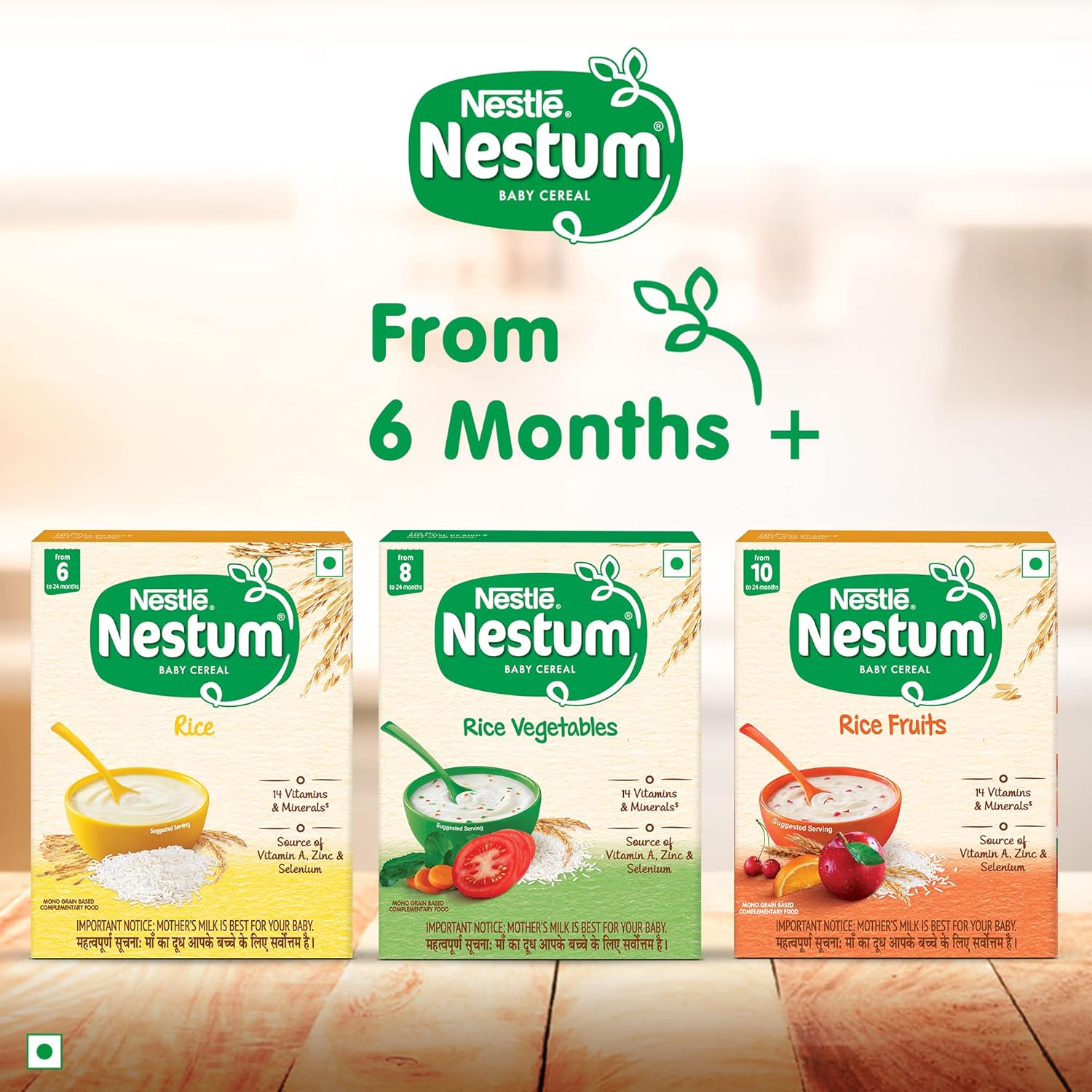 Nestum Baby Cereal – From 6 to 24 Months, Rice, 300g, Bag-in-Box Pack