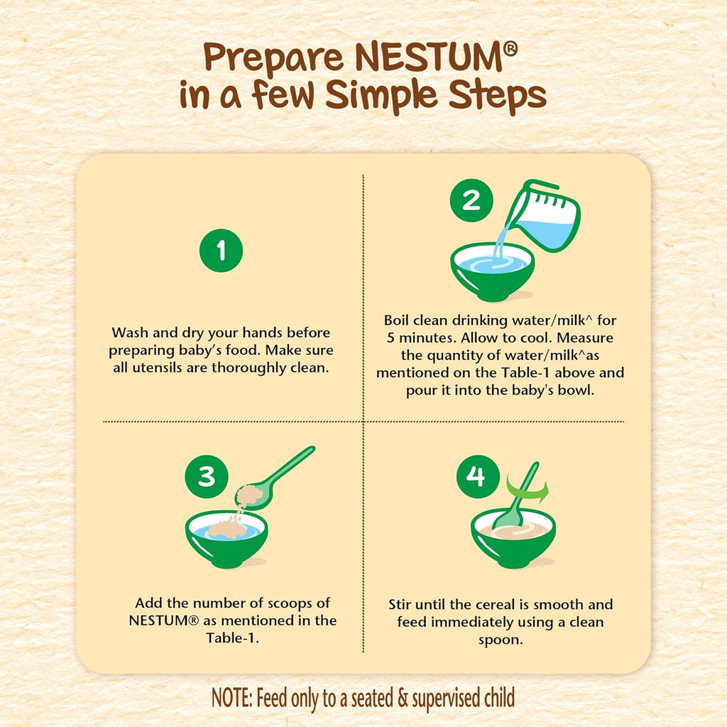 Nestum Baby Cereal From 8 Months To 24 Months, Rice Vegetables, 300g, Bag-In-Box Pack