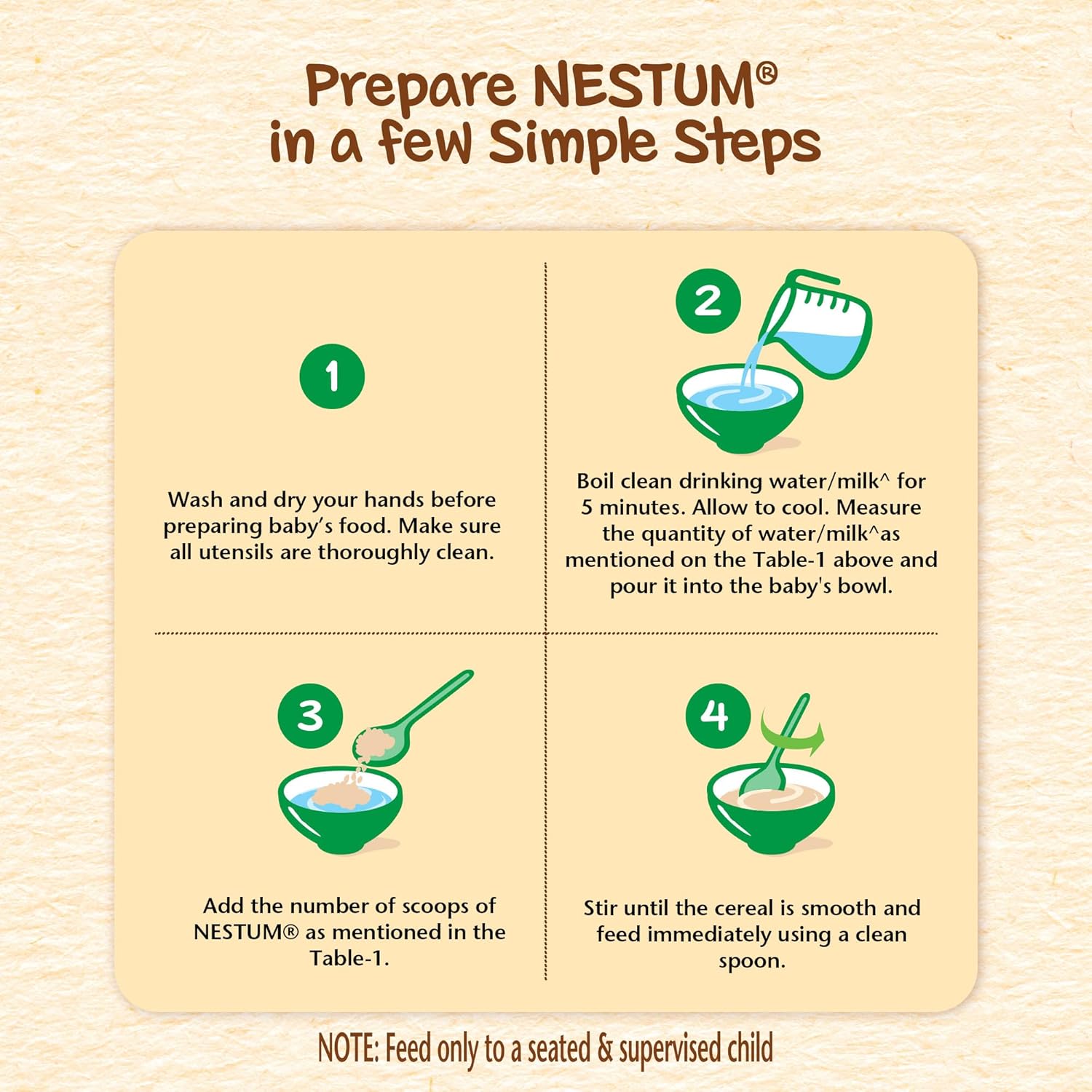 Nestum Baby Cereal From 8 Months To 24 Months, Rice Vegetables, 300g, Bag-In-Box Pack