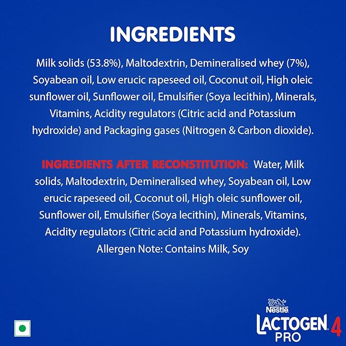 Lactogen Pro 4, Follow-Up Formula With Iron, Whey Protein And Vitamins, After 18 Months Up To 24 Months, Bag-In-Box Pack, 400g