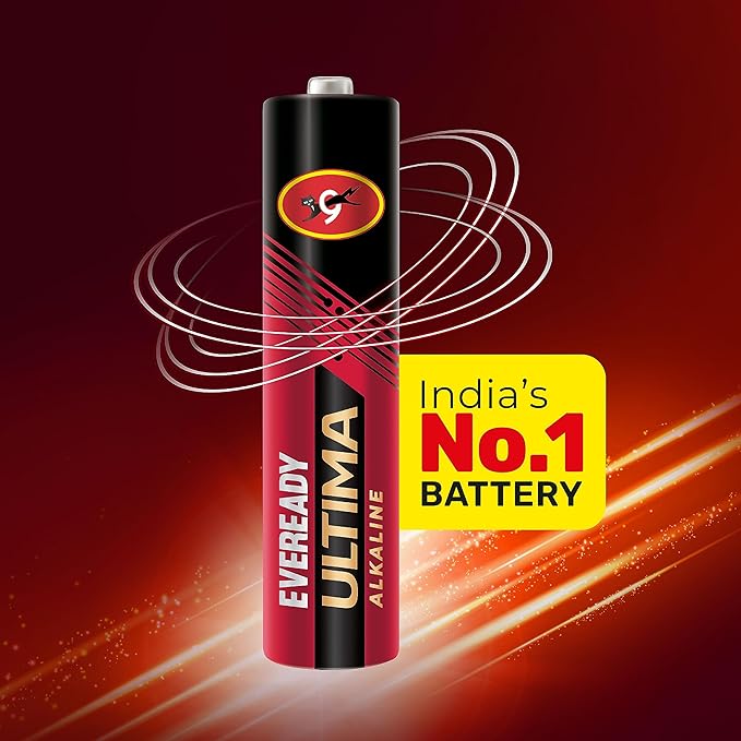Eveready Ultima Alkaline AAA Battery, 400% Longer Lasting, Anti-Leak Turbolock Technology, Eco-Friendly Batteries for High-Drain Devices Household Devices & Toys.