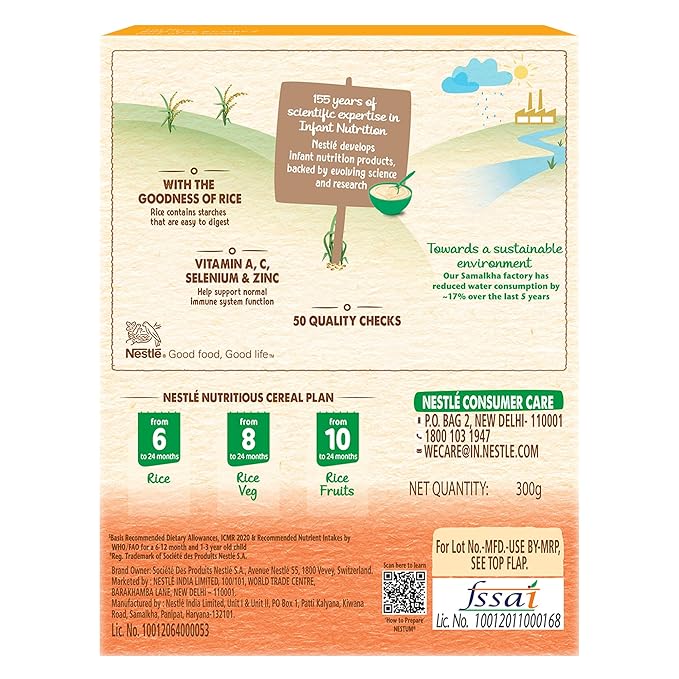 NESTUM Baby Cereal - Rice Fruits (From 10 to 24 months) - 300g, Bag-in-Box Pack