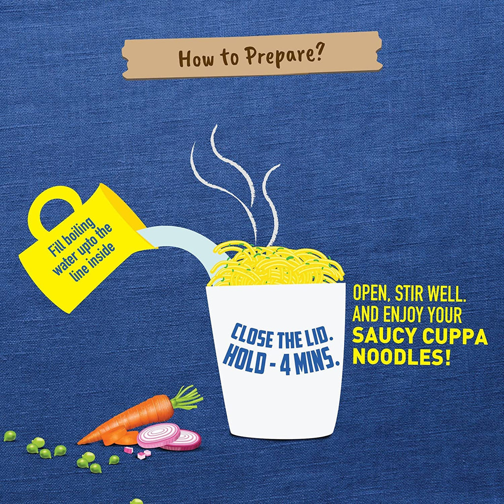 MAGGI Instant Cuppa Noodles,Masala |Delicious Slurpy Saucy Taste|With Extra Veggies 70.5g