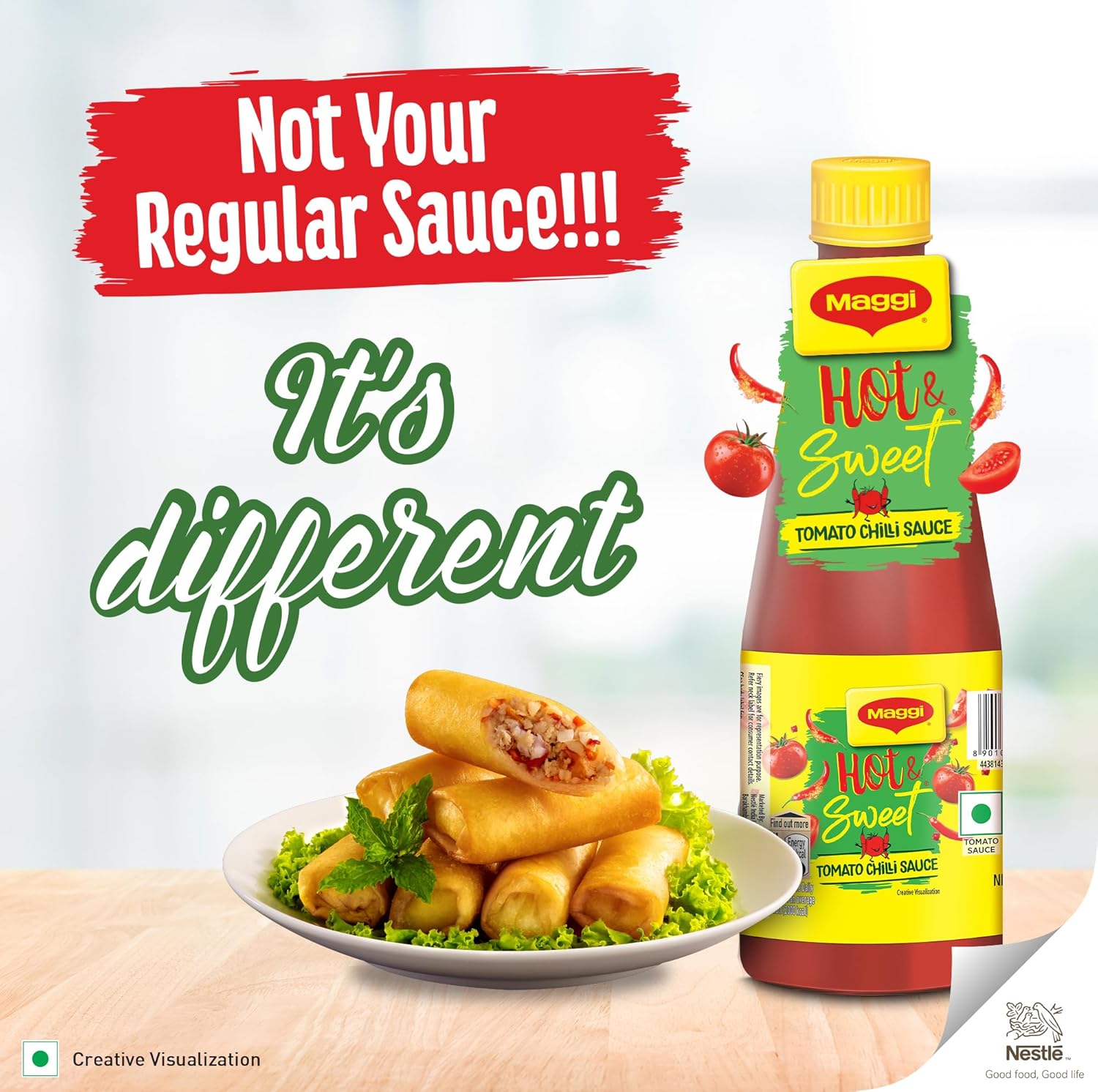 MAGGI Hot & Sweet Tomato Chilli Sauce, Perfect Blend of Tomatoes & Chillies, 1kg