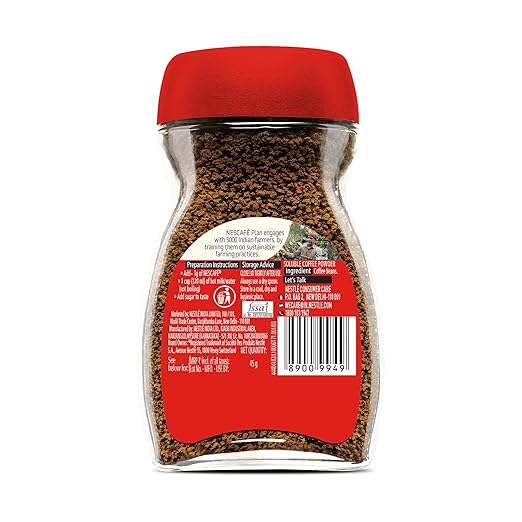 Nescafe Classic Instant Coffee Powder | Great start to your morning | 100% Pure Coffee | 45g Jar