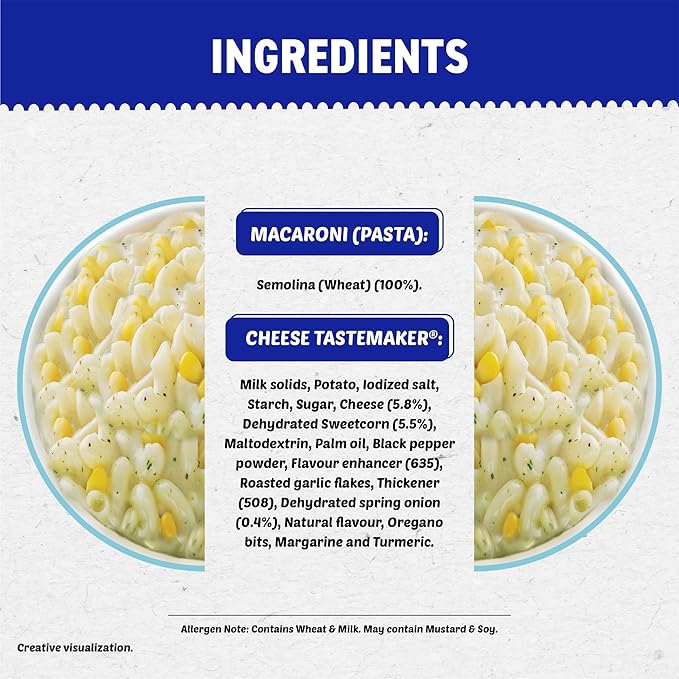 AZZTA MAGGI Instant Pasta- Cheese Macaroni, 75 G Pouch,Vegetarian
