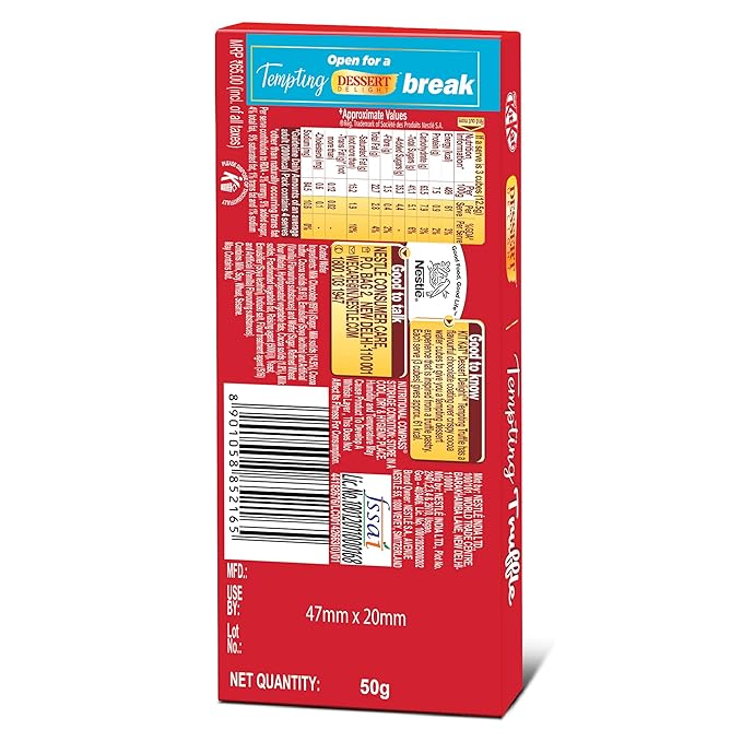 KIT KAT Nestle Kitkat Dessert Delight Tempting Truffle Wafer Coated With Milk Chocolate, 50 Grams