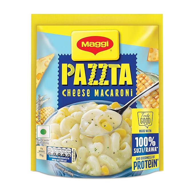 AZZTA MAGGI Instant Pasta- Cheese Macaroni, 75 G Pouch,Vegetarian