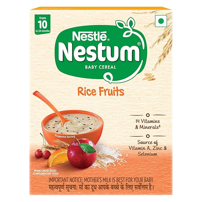 NESTUM Baby Cereal - Rice Fruits (From 10 to 24 months) - 300g, Bag-in-Box Pack