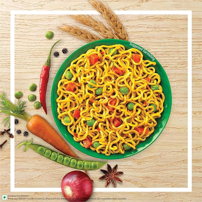 MAGGI Nutri-licious Masala Veg Atta Noodles, Instant Noodles with 20 Spices & Herbs, Source of Fibre, Protein & Iron, 290g