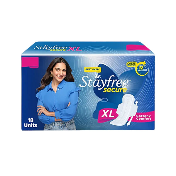 Stayfree Secure XL Cottony Comfort Sanitary napkins (18 unit )