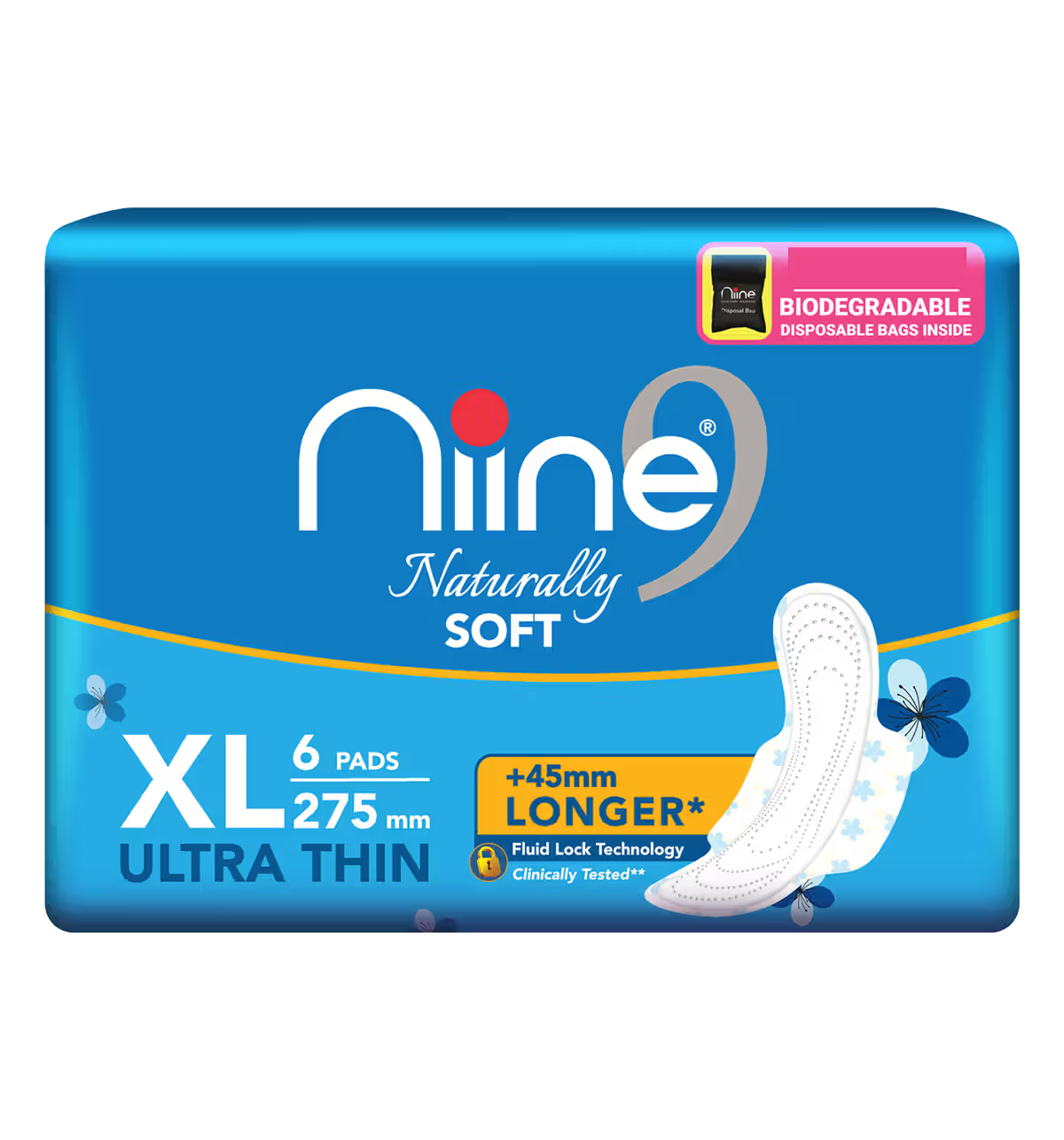 Niine Naturally Soft Ultra Thin XL 6 Pads