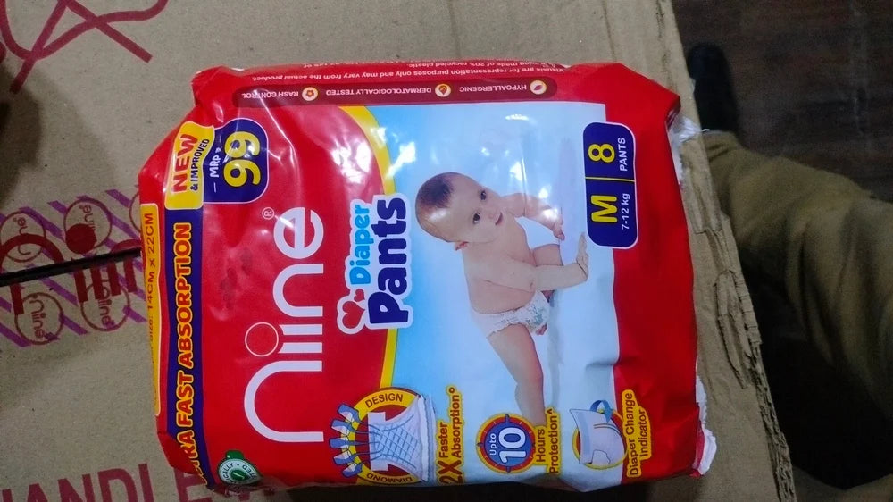 Plain Niine M 8 Baby Diaper Pants, Size: Medium