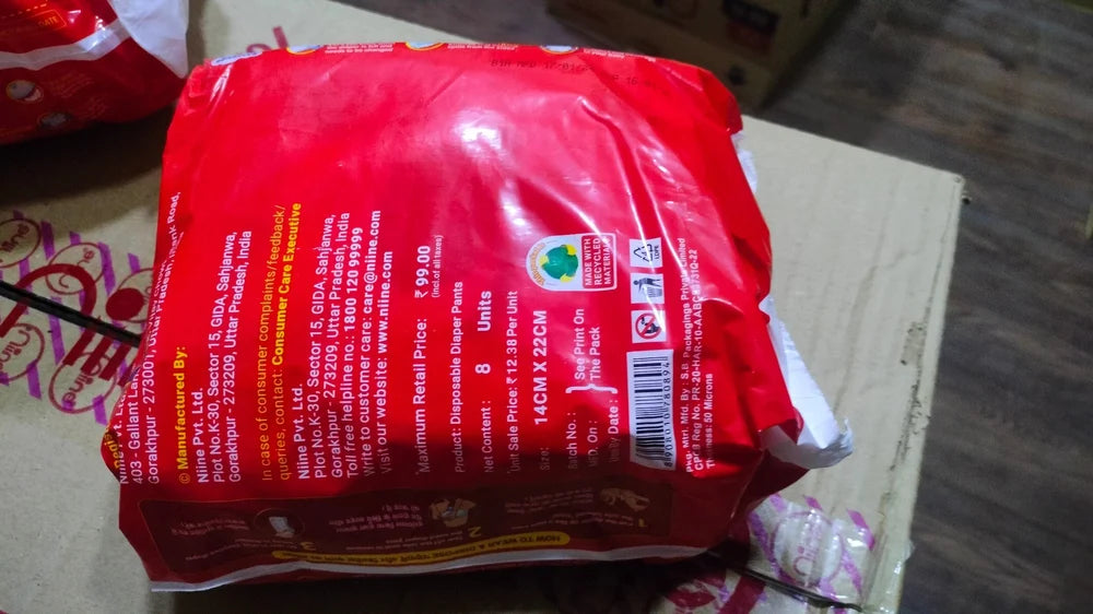 Plain Niine M 8 Baby Diaper Pants, Size: Medium